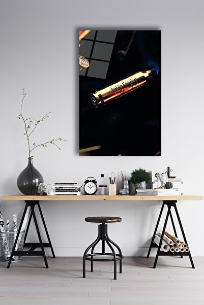 BRNDECO Pablo Escobar Yazılı Mermi Cam Tablo