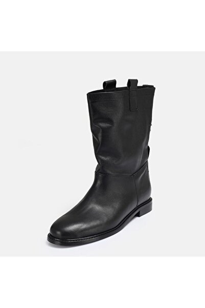 37Numara BÜYÜK NUMARA KADIN HAKİKİ DERİ BOT 41-42-43-44-SİYAH DERİ