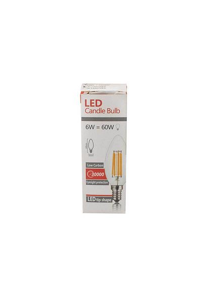 Homelux LED Filament Bulb 6W, E27, 480 Lm, C35L-6Lw