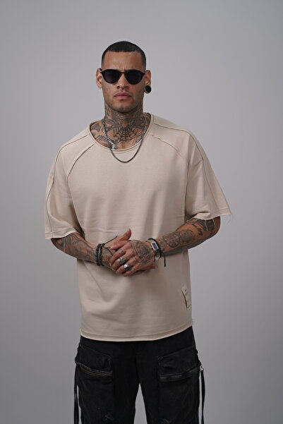 Butik TREND WE Crew Neck Raglan μανίκι με βουρτσισμένο ύφασμα 3 νημάτων Oversize T-shirt