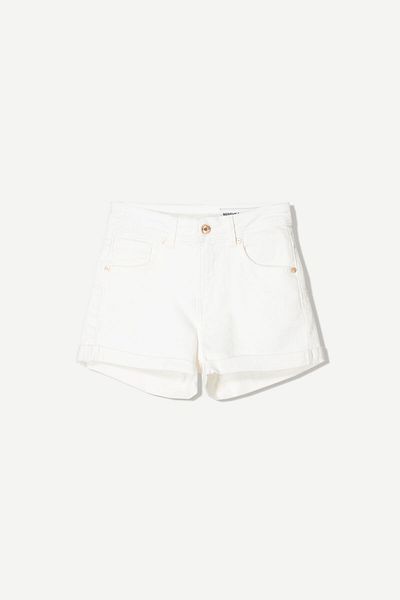 Bershka Roll-up denim shorts