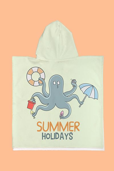 Evdek Πετσέτα παραλίας Summer Octopus Kids Poncho