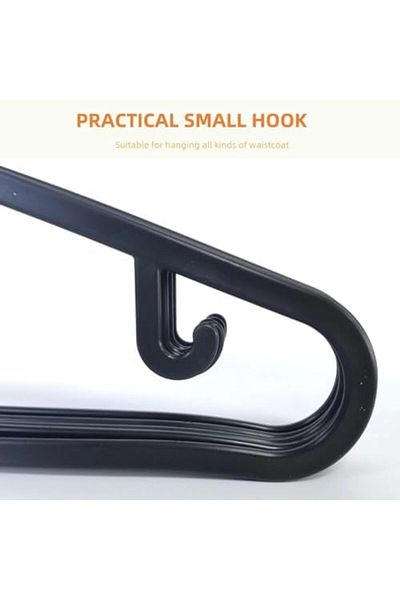 STOREMAX htpshopmx Πλαστική κρεμάστρα ρούχων, Μαύρη κρεμάστρα ρούχων, κρεμάστρα πουκαμίσου, κρεμάστρα εσωτερικού ντουλαπιού, δάπεδο K