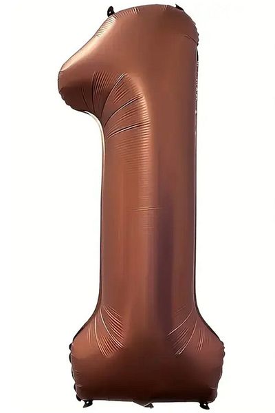 BeySüS Brown 1 Number Foil Balloon 100 cm
