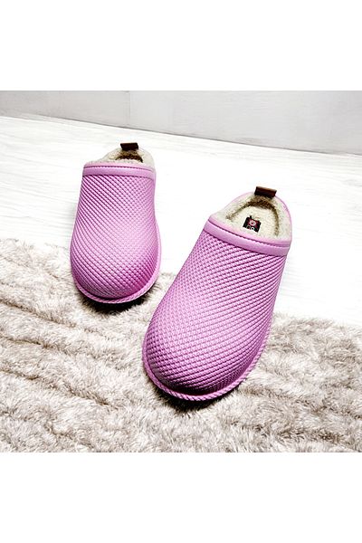 GEZER Silent Waterproof Eva Home Work Street Garden Slippers with Fur Inside