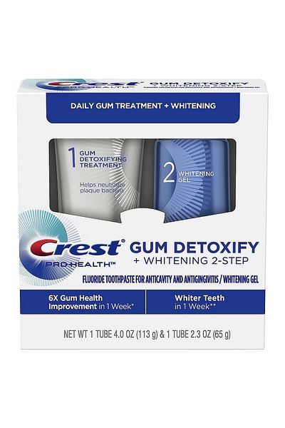 CREST Gum Detoxify Pro Health - 2 Step Teeth Whitening Set 113gr 65gr