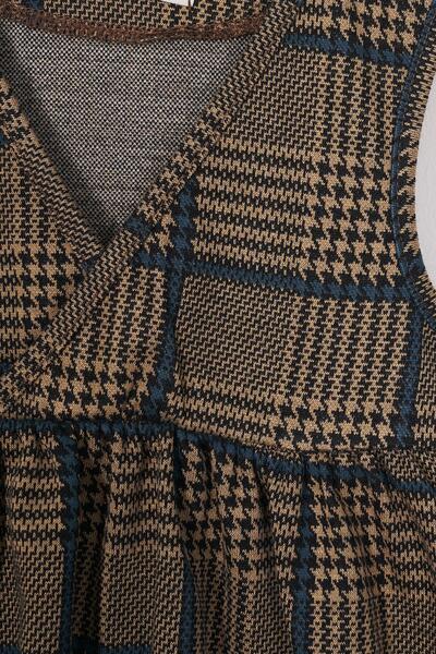 zepkids Mustard Color Girl's Three-Piece Suit with Turtleneck Badi Hat Accessories