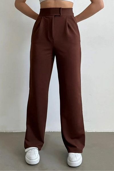 Bestenur Velcro Palazzo Παντελόνι 1353 - Bitter Brown