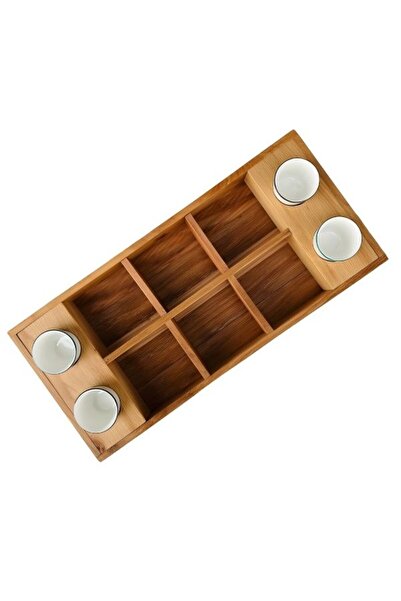 Chefkonsept Ahşap Bölmeli Tatlı Sunum Kasası