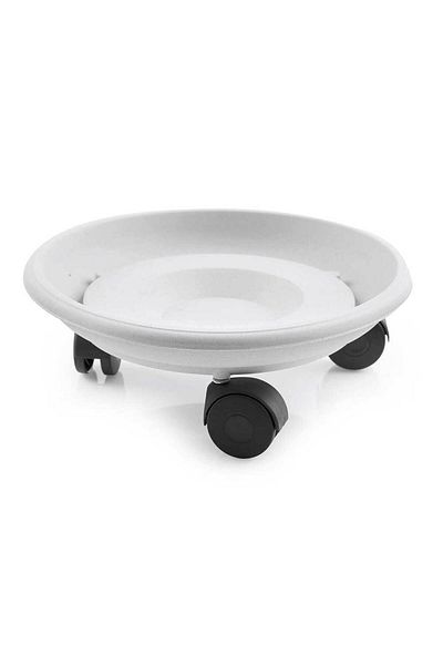 Homelux Suport pentru oală, 26 cm, cu roți, alb, polipropilenă