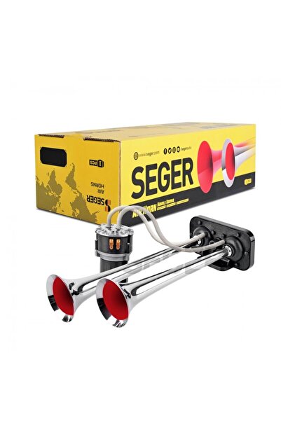 Genel Markalar 85Kh Fala Fala Kompresörlü Korna 24V, Krom Borulu, Melodili