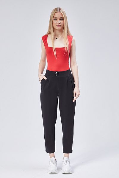 Maison La Femme Women's Lycra Comfortable Knitted Palazzo Trousers
