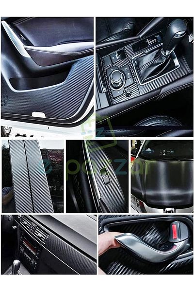 Efe Toys 2 Mt X 50 cm Premium 3D Textured Carbon Fiber Engine Car Furniture Self Adhesive Coating Foil