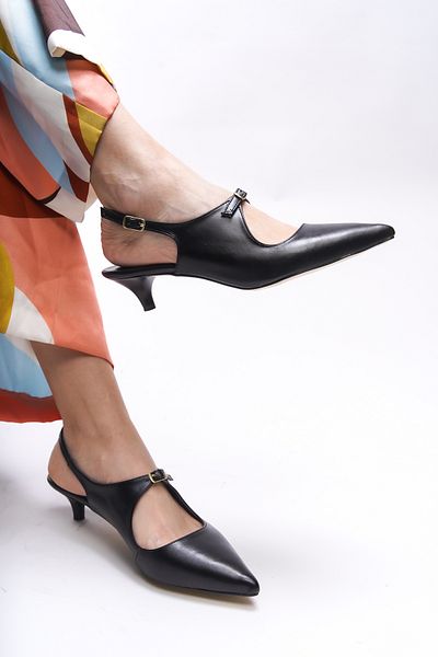 Riccon Pantofi cu toc Iohthion Black Stiletto pentru femei 001201