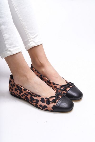 Riccon Balerini de damă cu model leopard Saelstele - 001298