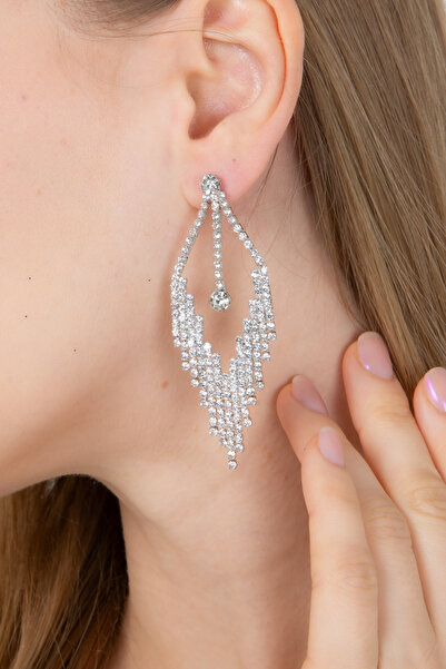 Furtek Aksesuar المرأة هندسية الشكل الزركون استرخى الثريا نموذج حجر أقراط الخ...