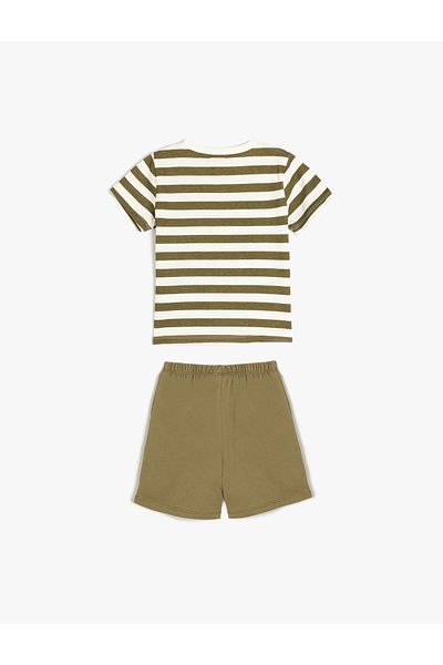 Koton Cotton Sun Printed Shorts and T-Shirt Set