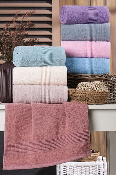 MARLA HOME Σετ πετσετών χεριών και προσώπου Velmora 8 τεμαχίων |   100% βαμβάκι |   50x90 εκ