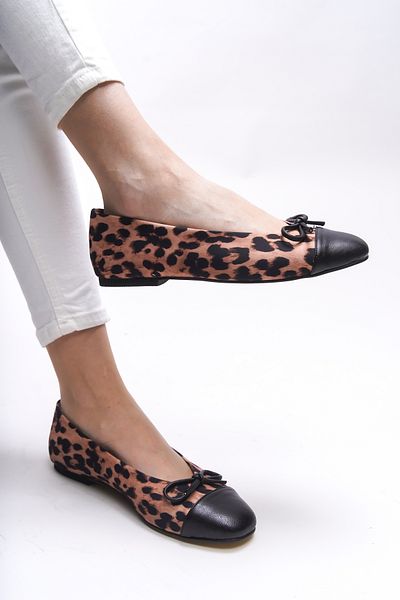 Riccon Balerini de damă cu model leopard Saelstele - 001298