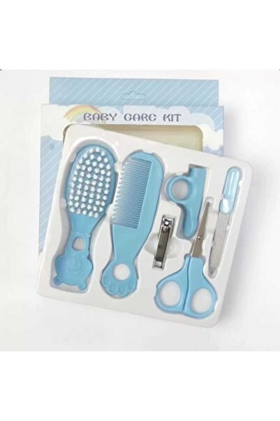 lawrenceshop 6 Parça Mavi Bebek Çocuk Bakım Seti Tarak Tırnak Makası Ve Apara...