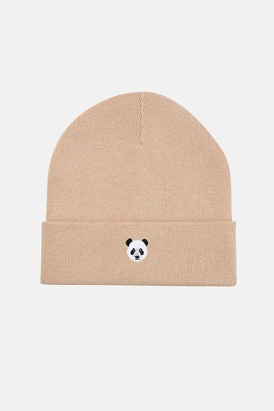 WWF Market Ecru Panda Beret