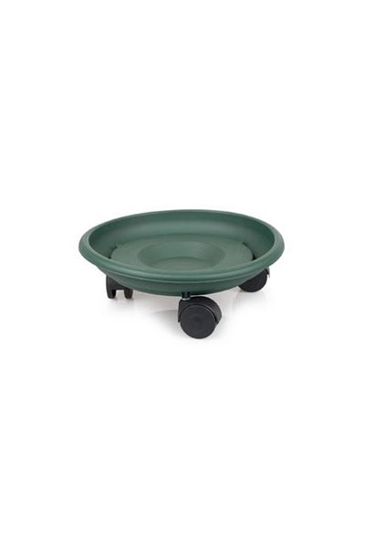 Homelux Pot holder, 26 cm, with wheels, green, polypropylene