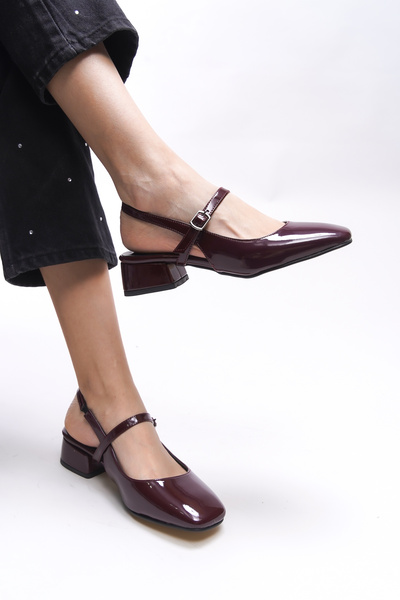 Riccon Tephliania 0012020   Burgundy Patent Leather Women's Heeled Shoes