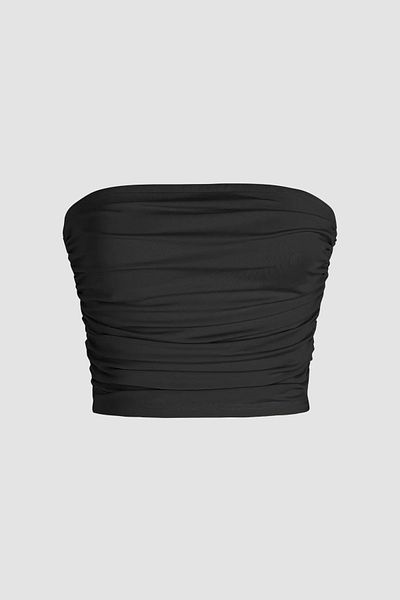 Hiccup Στράπλες Draped Crop Top