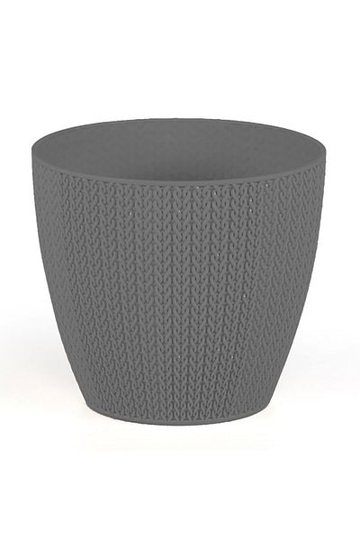 Homelux Embroidered model pot, 2.5 l, UV treated, grey, polypropylene
