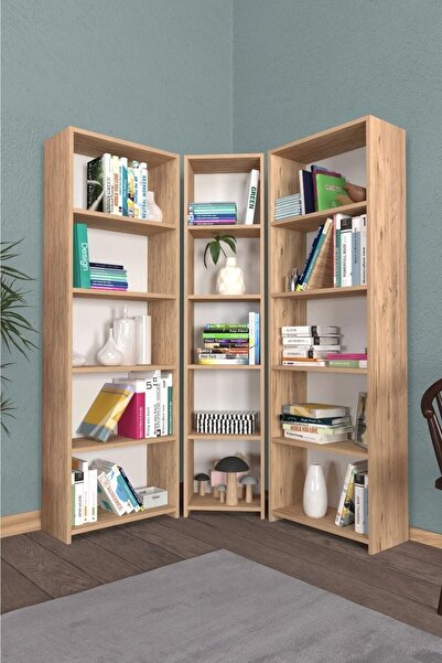 KZY GENİŞ KÖŞE MONTESSORİ KİTAPLIK ATLANTİK ÇAM