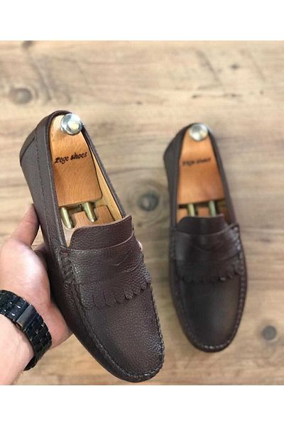 Zegeshoes Мъжки летни обувки от естествена кожа отвътре навън Ежедневни мокасини Без мирис, без изпотяване Гарантирано