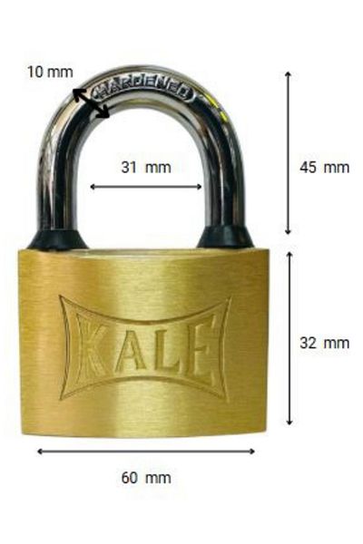 KALE Padlock Yellow 60 Mm