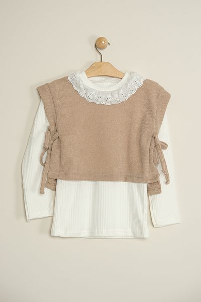 Pina Kids Girls' Sweater Blouse and Pants Set - Tkm.7070