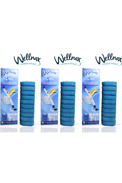 Wellnax breeze refresh Kullan At 30 Adet Deterjanlı Tuvalet Yedek Süngeri X1