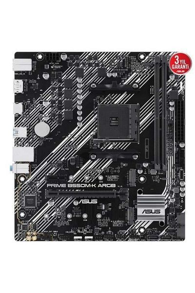 ASUS Prime B550M-K Argb Ddr4 M2 Pcie Nvme HDMI Dvd Pcie 16X V4.0 Am4 Matx - Motherboard