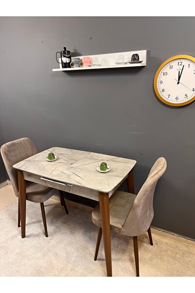 VOGUE TASARIM VE AKSESUAR 60/100 açılıp kapanan büyüyebilen küçük sıcak yemek masası şık mutfak masası