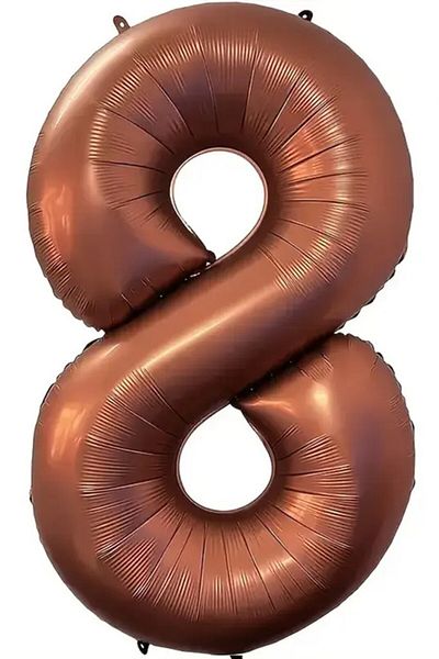 BeySüS Brown 8 Number Foil Balloon 100 cm
