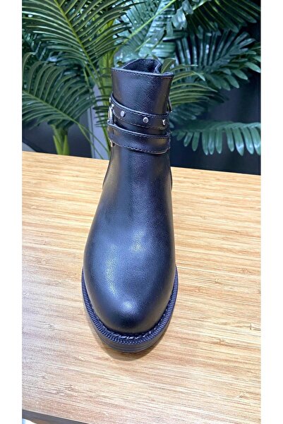 PUNTO 354124 Κοντές μπότες με φερμουάρ και αγκράφα