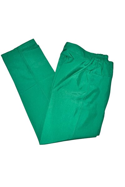 temex Kumaş Pantolon Cepli Orta Bel Beli Lastikli Önü Düğmeli Ve Fermuarlı Unisex