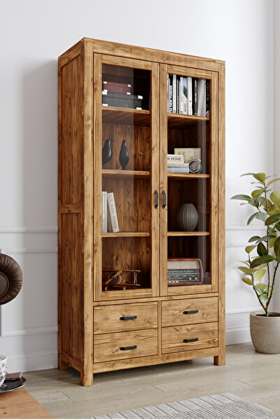 KIYMIK HOME 3017 Kitaplık Size Özel Üretim - Gerçek Ağaç - Köknar