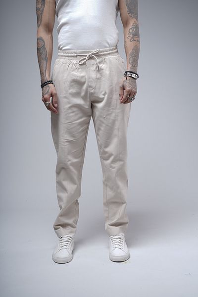 Butik Trend We Boyfriend Fit Pants with Elastic Waist and Cord