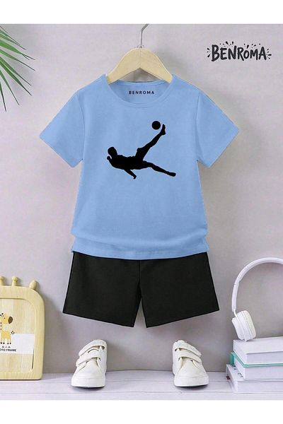 BENROMA Set pantaloni scurți unisex pentru copii - imprimat cu caractere