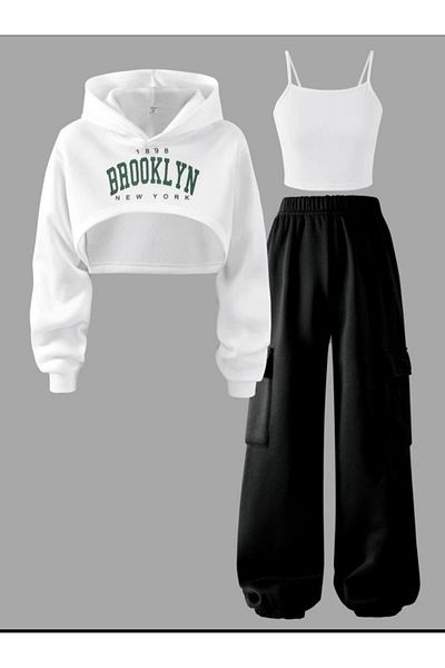 Yavrumsa Broklyn Printed 3-Piece Crop Set for Girls