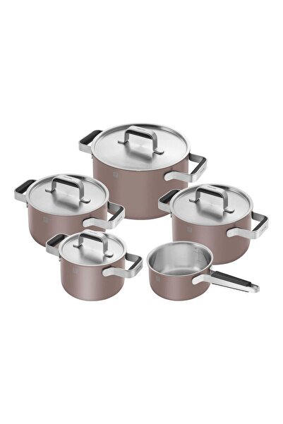 ZWILLING Pure 5-Parça Gül Rengi Tencere ve Tava Seti 18/10 Paslanmaz Çelik - ...