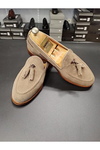 YAREL Erkek Koyu Kum Corcik Loafer Hakiki Deri Ayakkabı