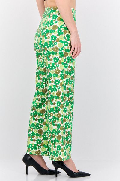 MANGO Woman Green Women's Trousers 27997112