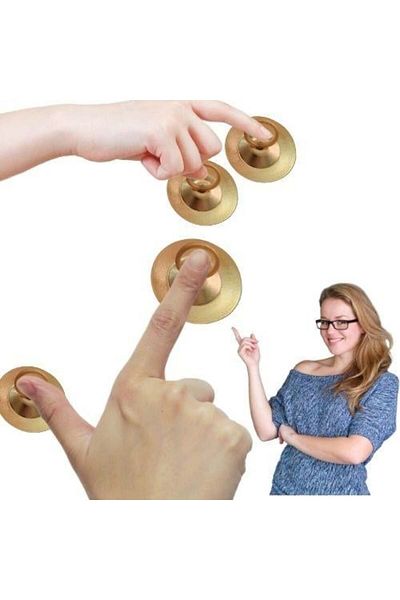 Sounders Professional Sound Systems Metal Finger Bell Tarkan Bell Dancer Bell Game Bell (4 Pieces)