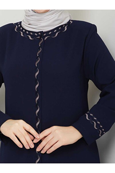 SG SARİALGİYİM Νέα σεζόν Sarial Giyim - Κεντητό Λεπτομερές, Κηρήθρα με φερμουάρ, Καλοκαιρινό Abaya Ferace