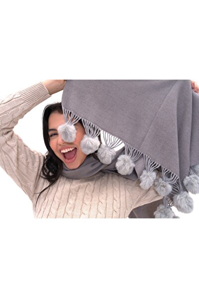 SOFT AKSESUAR KÜRKLÜ KAŞMİR ŞAL
