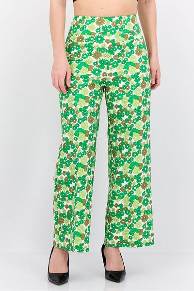 MANGO Woman Green Women's Trousers 27997112